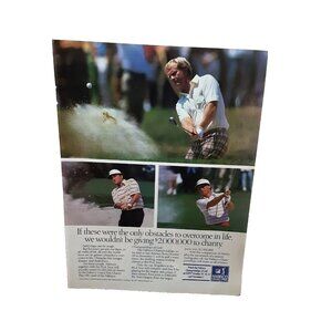 1987 Nabisco Grand Prix Golf Jack Nicklaus Floyd Original Print Ad Vintage 80s